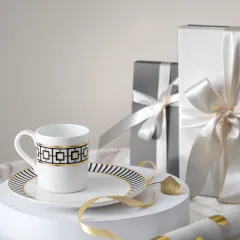 Metrochic Geometrik Desenli Kahve, Çay Fincanı 0,17 L